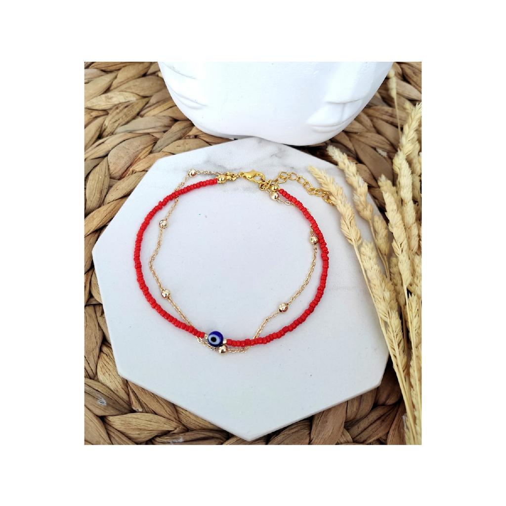 Weibliche Augenperlenkugel Roter Herbstroter Autor