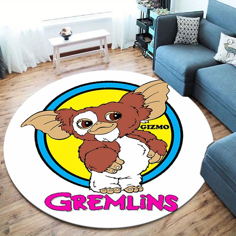 Tappeto Rotondo Gremlins, Tappeto per Soggiorno Camera da Letto Divano Sala Giochi Decorazione, Tappetino Antiscivolo