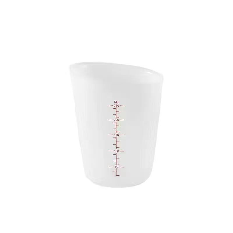Baking Tools Silicone Measuring Cups Double Scale Ounce Cups High Temperature Resistant Non-hanging Cups Kitchen DIY Cake Measuring Cups (as the picture,White medium size 250ml)