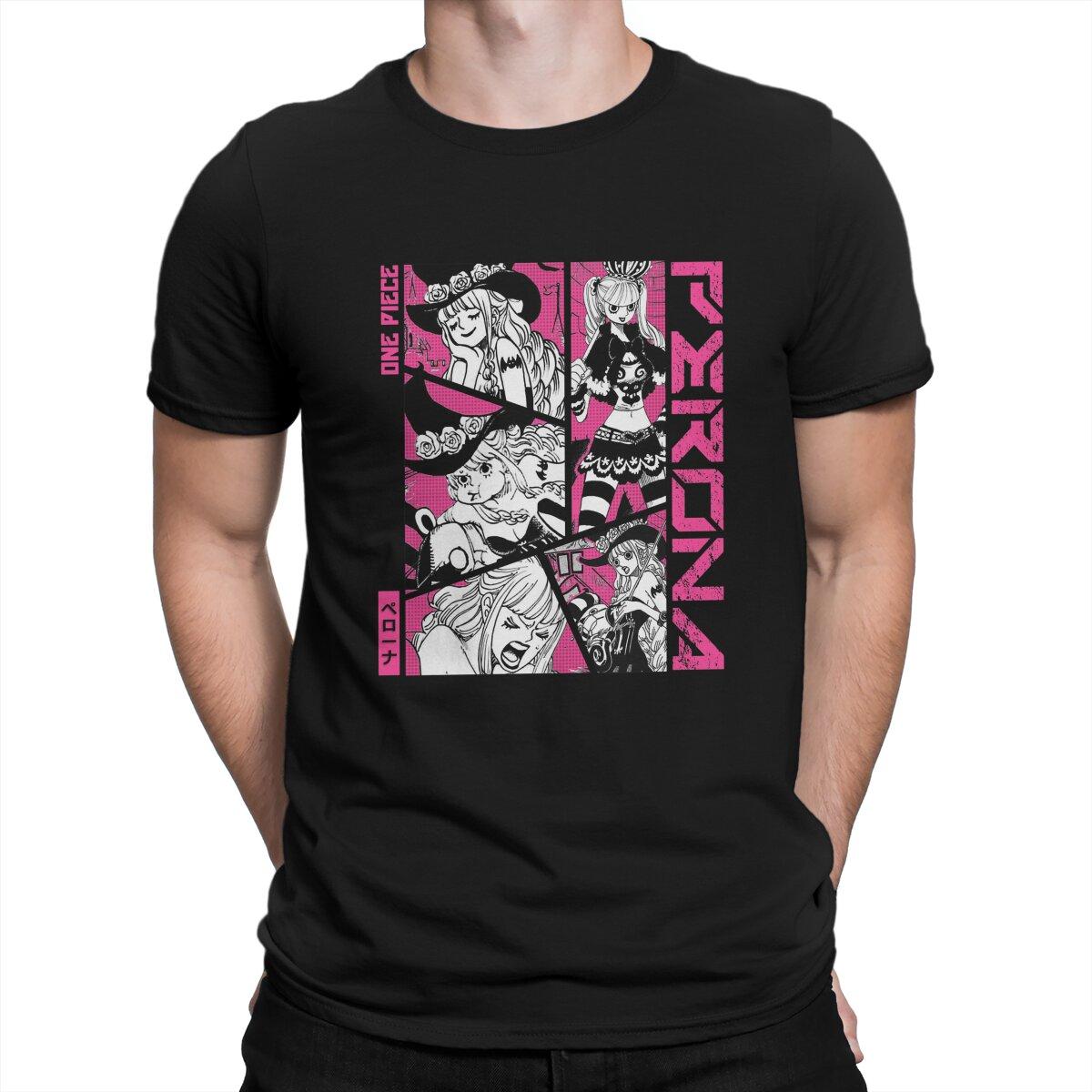 

Perona- Men s comic T-shirt with Panel ONE PIECE Comic T-shirt Oka Shichibukai Pirate T-shirt Men Round Neck Short Sleeve 4XL