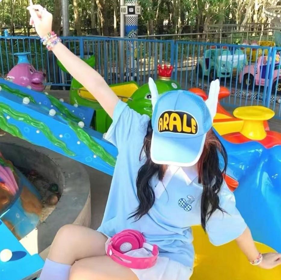 Cappellino da Baseball Dr Slump Arale Chan con Ali, Visiera Corta e Protezione Solare per Uso Casual