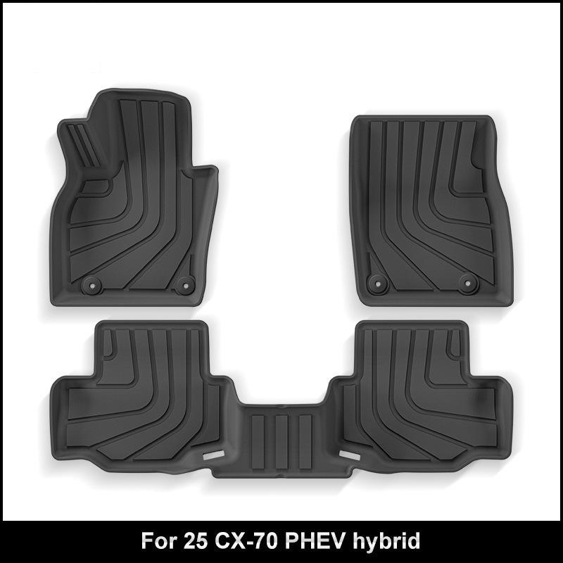 Eco-Friendly TPE Floor and Trunk Mats for 25 Mazda CX-70 Models
