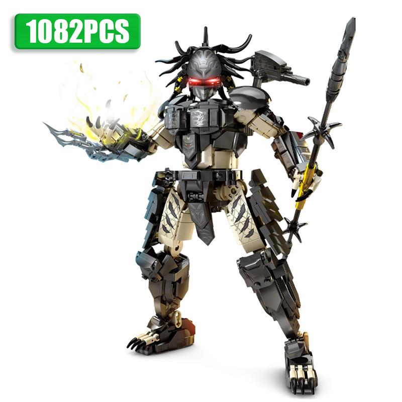 High-Standard Creative Premium-Quality 1082Pcs Mecha Premium-Quality Warrior First-Class Monster Mechanical Machine First-Class Figure-Modelures