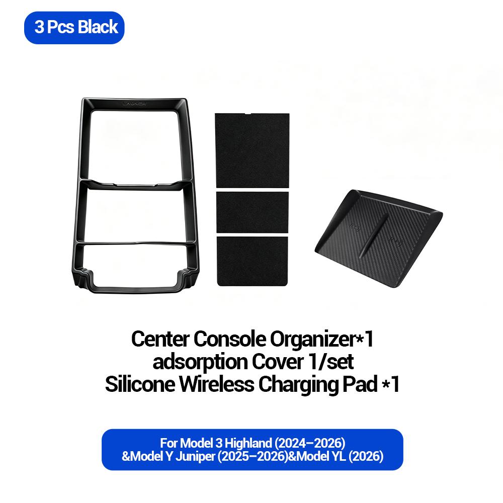 1/4Set For Tesla Model 3 Y YL Highland Juniper Armrest Pad Anti-fouling Case Center Organizer Console Box Cover Car Accessories