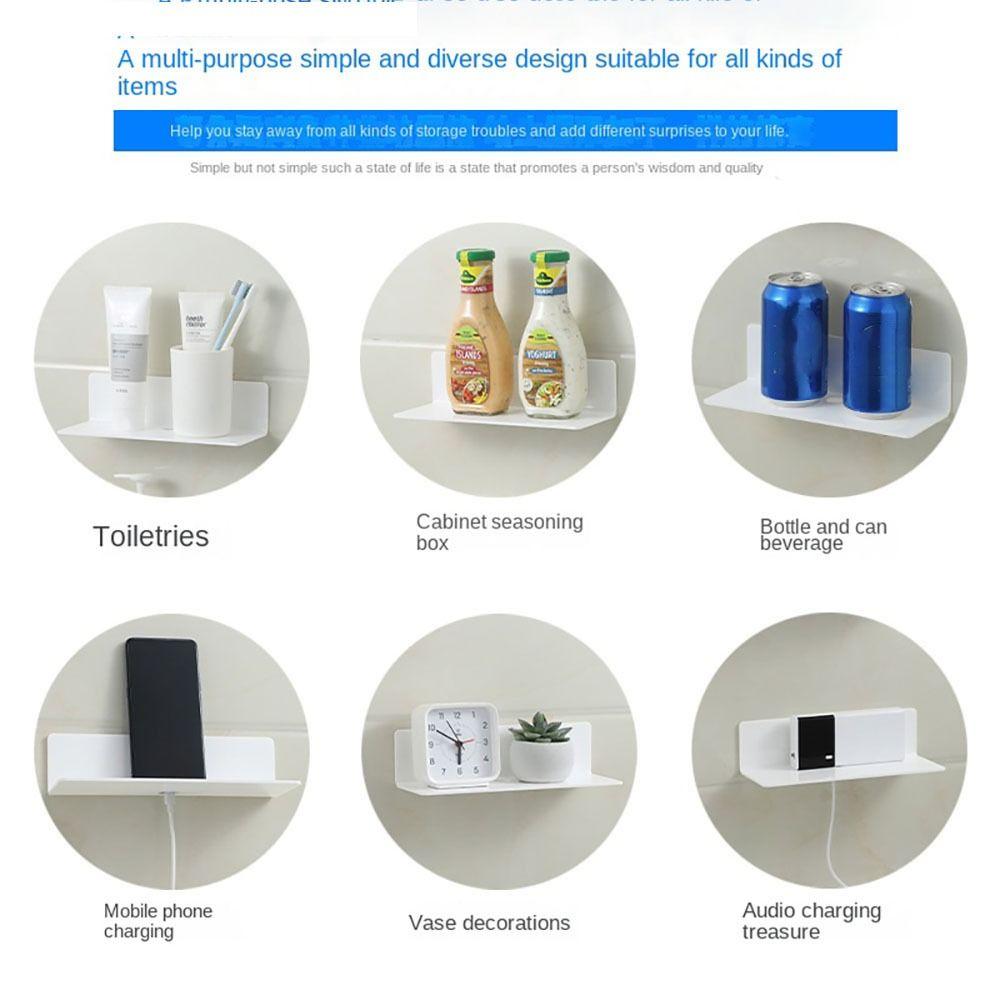 Wall Mounted Wall Shelf Storage Rack Acrylic Kids Bookshelf Floating Shelves  Bathroom