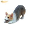 Psí figurky Atraktivní Rozkošná Póza DIY Materiál Zahradní Ozdoba Figurka Miniaturní Corgi pro Kancelář