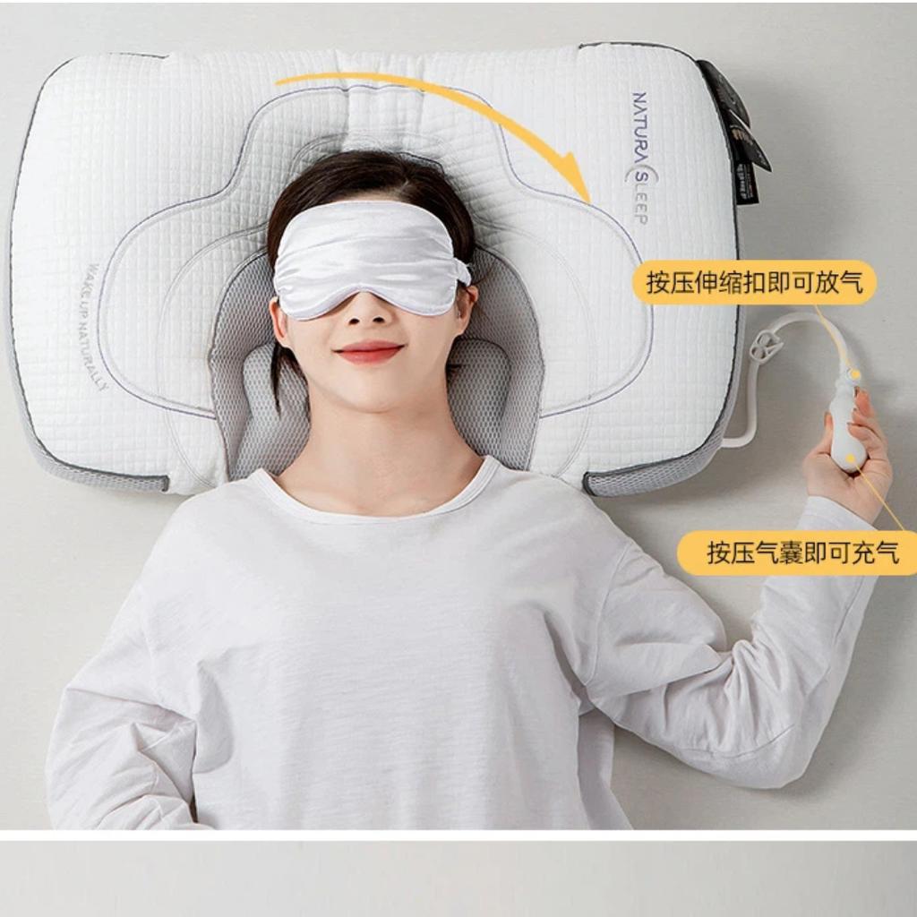 Adjustable Airbag Neck Pillow Inflatable Cervical Support Pillow for Sleeping Massage Breathable Pillow Core
