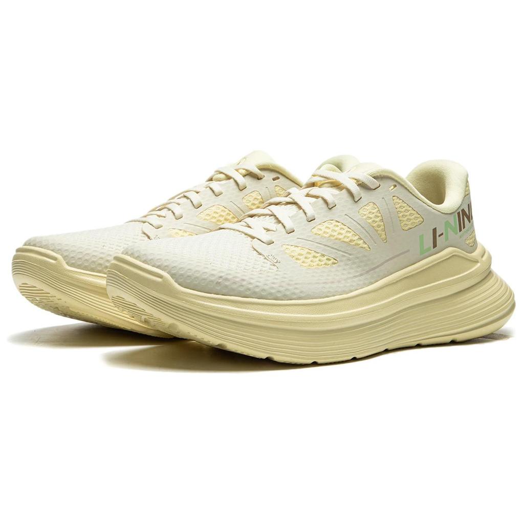 Li Ning Ling Yue Slip Resistant, Breathable, Lightweight Low top Casual Running Shoes Women's Yellow ARSU098-1