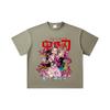 260 GSM Double Yarn 32 Count 100% Cotton Demon Slayer V72 Nezuko Print Unisex Heavy Cotton T Shirt