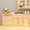 Natural Wood Dollhouses Kitchen Cabinet Miniature Furniture Model Figurine For Realistic Scene Display Arrangement