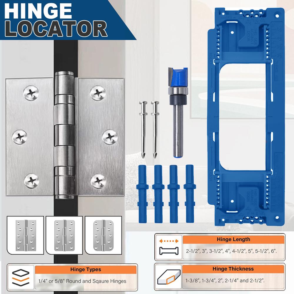 Integrated Door Hinge Router Template Hinge Door Lock Drilling Guide Door Hinge Installation Kit Woodworking Tools