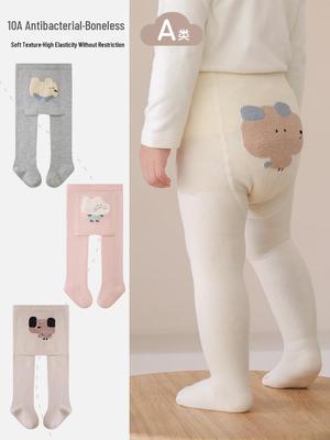 Medias de Algodón para Niñas Primavera y Otoño - Pantalones de Dibujos Animados para Bebé/Niño
