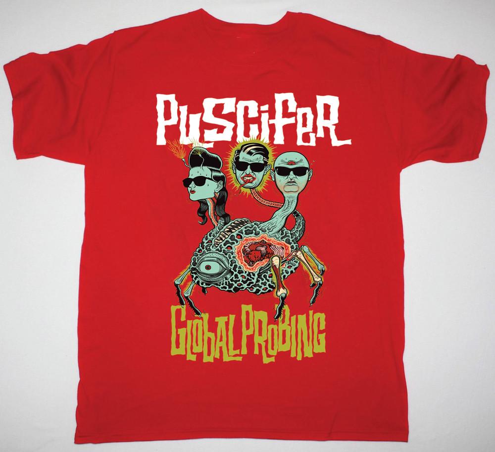 

NEW Puscifer Global Probing Short Sleeve Red All Size TShirt KK132 Unisex T-Shirt XXXXL