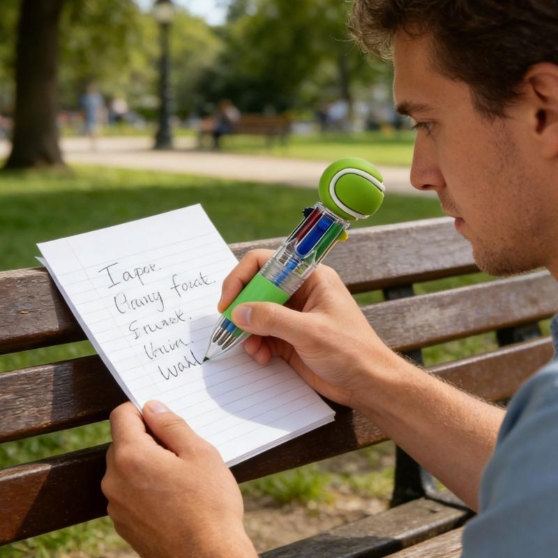 10/20/30Pcs 4-Color Cartoon Sports Ball Design Ballpoint Pen Set Classroom Prize For Students And Office Use