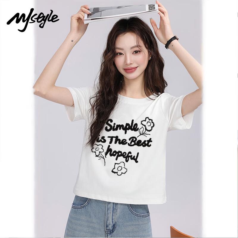 MJ STYLE Women s Cotton Short-Sleeve T-Shirt M