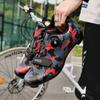 3348 Cycling Shoes Rotating Buttons No Lock Mountain Road Men's Women's Large Camouflage Couple
