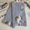 Falling Pool Knitwear: Fluffy 3D Puppy Scarf - Korean Style Unisex Warm Neck Warmer for Autumn/Winter