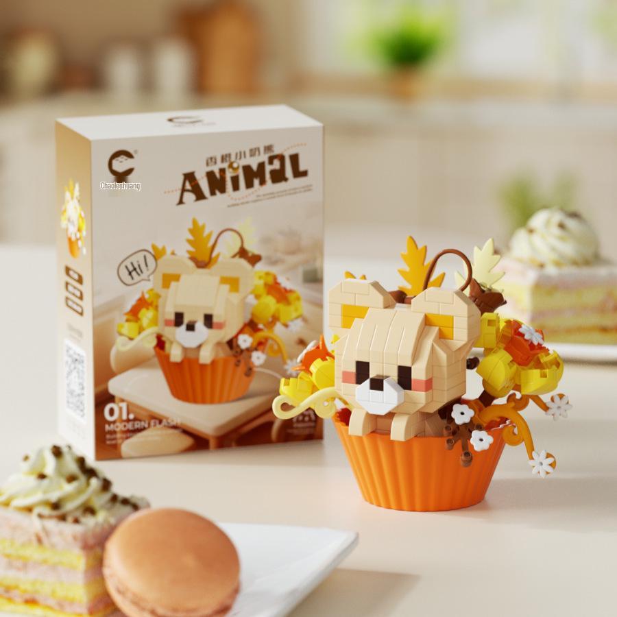 Chaole Chuang Dessert Animal Series Micro-Particle Building Block Toy and Desktop Ornament