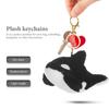 Hohopeti 2-Piece Killer Whale Keychain Plush Charm, Backpack Keychain for Wallet, Bag, or Key Decoration, Animal Purse, Shark, Whale Keychain, Whale