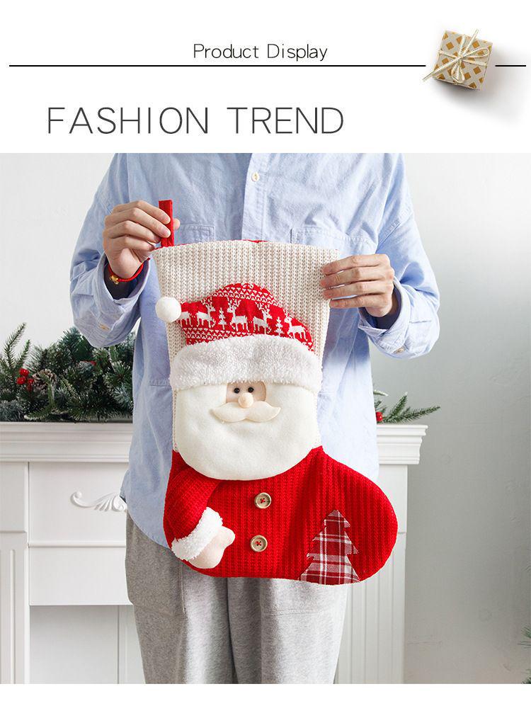 Christmas Stocking Gift Bag for Kids & Seniors – Decorative Hanging Ornament