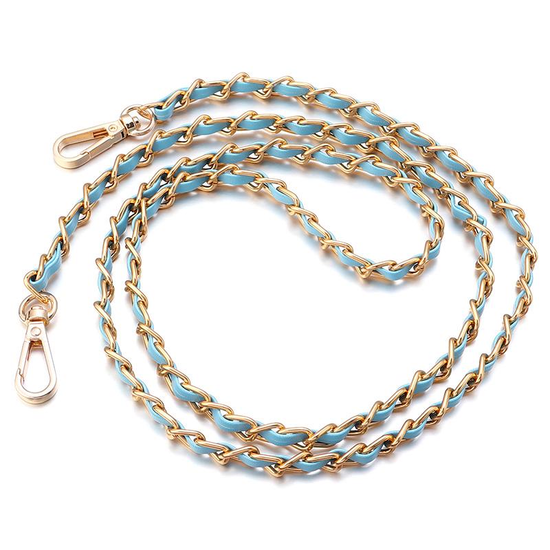 PU Leather Metal Chain Crossbody Shoulder Portable Aluminum Bag Chain Straps For DIY Clothing Handbags Decoration Accessories