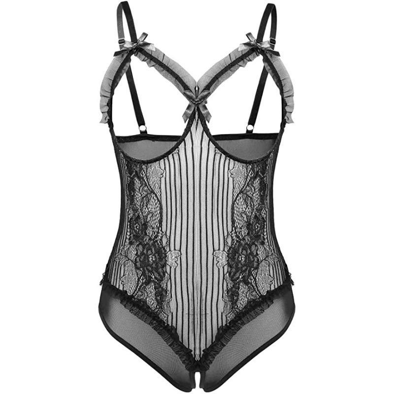 

Новый, сексуальный ультратонкий прозрачный кружевной комплект бюстгальтера, вышитое женское нижнее белье. XXL чёрный