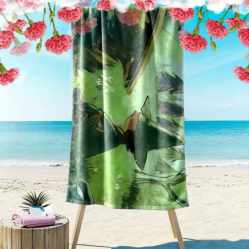 Snufkin Print Beach Towel, Large Soft Quick Dry Towel for Beach Camping Swimming