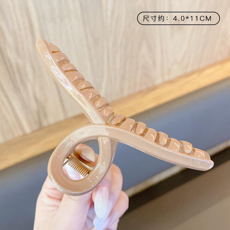 Nuove pinze per capelli a chela eleganti da donna Bianco Caffè Plastica Grande Pinza per capelli Copricapo Coreano Ragazze Pinze per capelli a chela di granchio Accessori per capelli alla moda