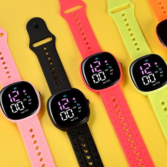 M12 Elektronische Uhr Lebenswasserdicht Modeaccessoires LED Großer Digitalbildschirm Jungen Mädchen Leuchtende LED Sport Digitaluhr für Tägliches Tragen