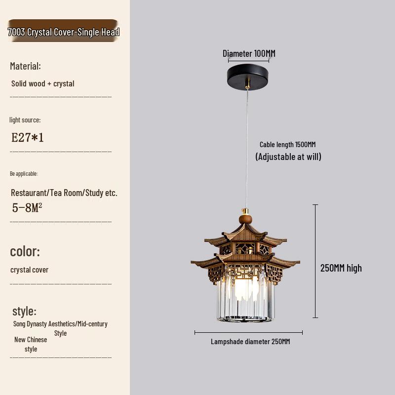 Zen Tea Room Pendant Light - Song Dynasty Style for Temples and B&Bs
