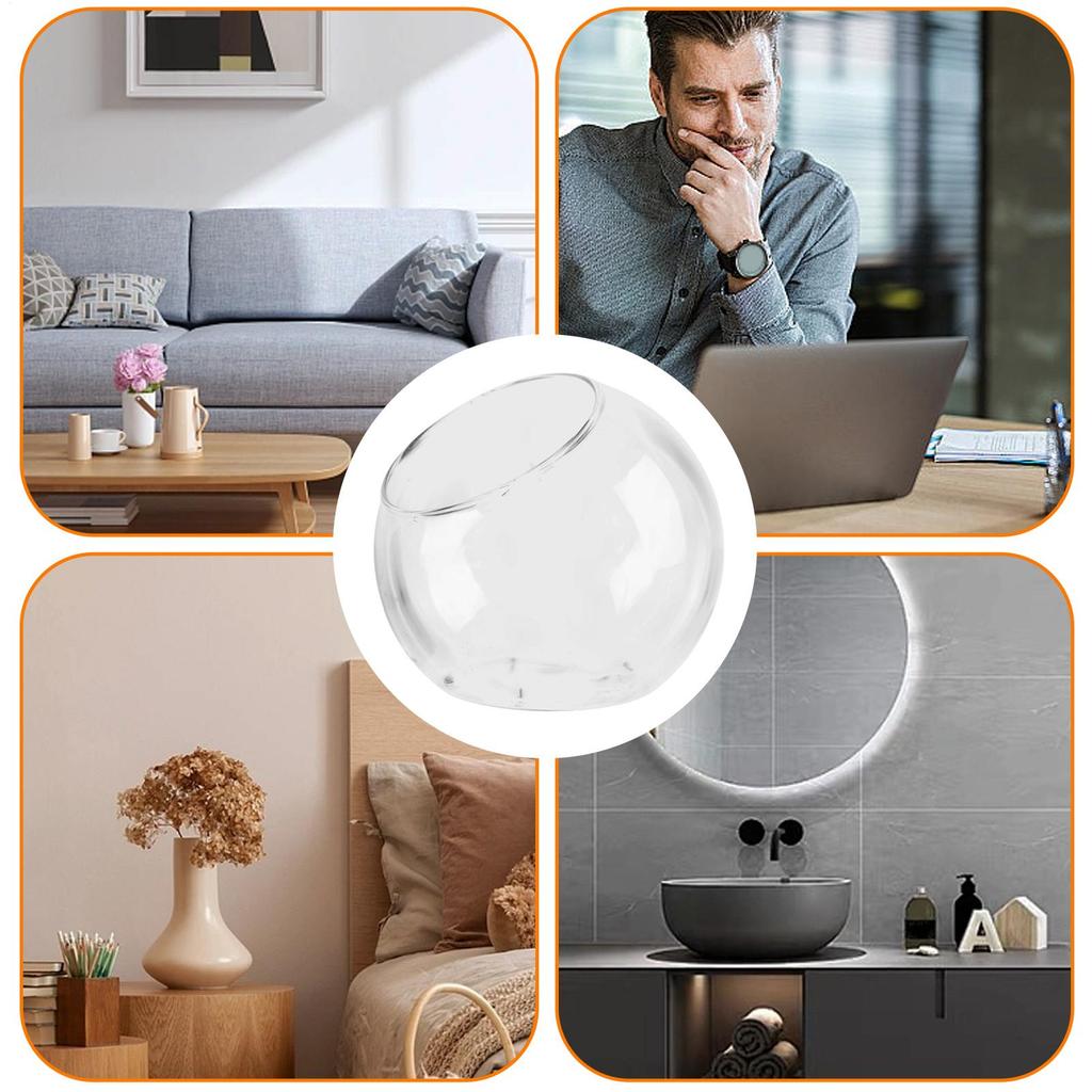 Planter Terrariums Glass Round Terrarium Fish Bowl Plant Flowerpot Vase Air Plant Container Glass Home Display Centerpiece