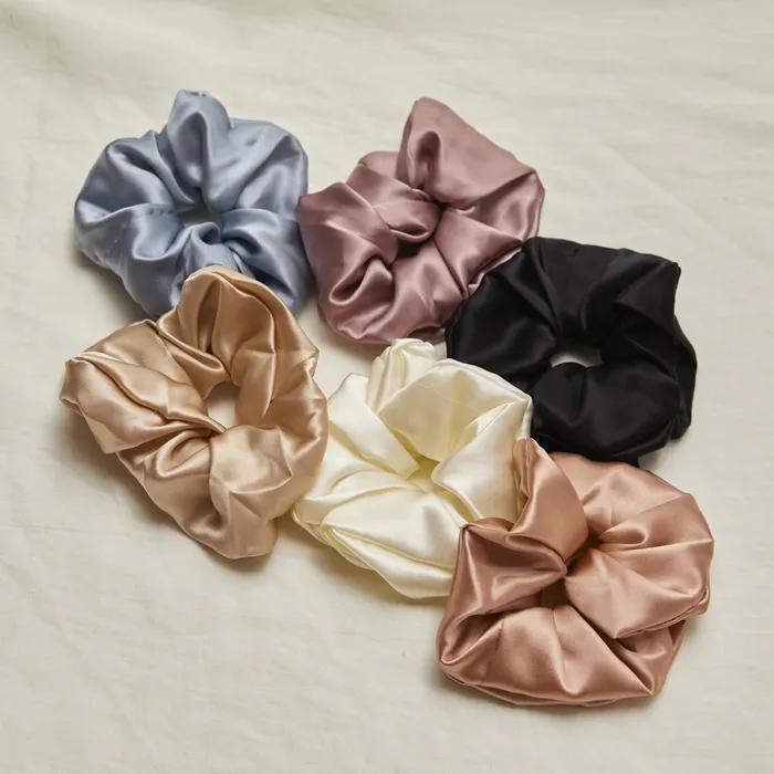 Premium Mulberry 100% Silk Scrunchie L (6 Colors)