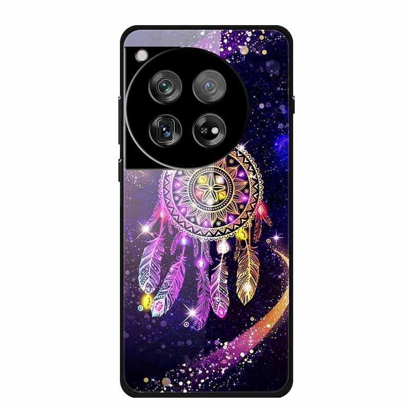 Personalized Seven-Colored Tempered Glass Phone Case for OnePlus 12 - Unisex