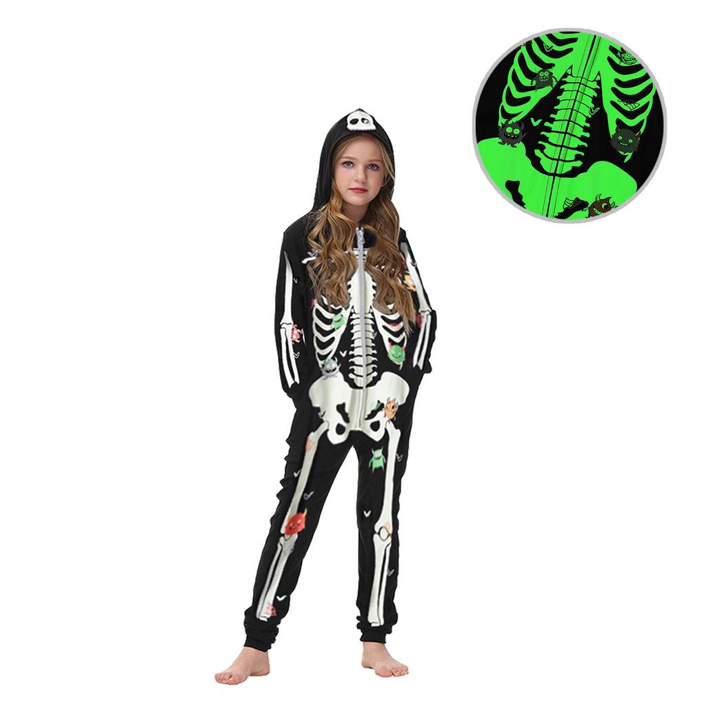 2025 Herbst/Winter Leuchtende Halloween-Onesie-Pyjamas für Kinder & Familie