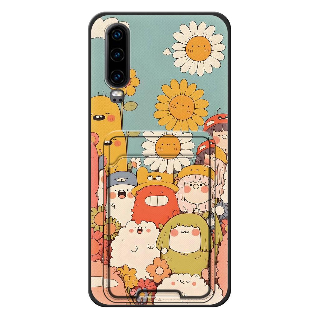 Schmutzabweisende Hülle Handyhülle Für Huawei P30 Graffiti Stoßfest TPU Kartenfach Staubdicht Vollständiger Schutz Langlebig Cartoon