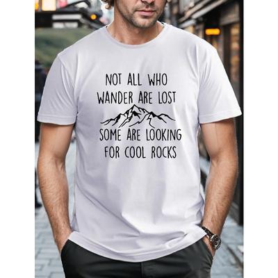 Grafisches Knitter-Herren-T-Shirt in Übergröße, RUNDHALSAUSSCHNITT ÜBERGRÖSSE, Lockerer Schnitt, Oversized, Cool, Lässig und Modisch