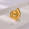 Vintage Conch Rings For Women Gold Color Stainless Steel Geometric Conch Ring Wedding Statement Summer Ocean Jewelry Gift Bff