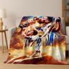 Coperta in Flanella con Disegno Animato M-Messi Capra Stella del Calcio, Coperta Morbida e Accogliente per Casa Camera da Letto Letto Divano Coperta da Picnic