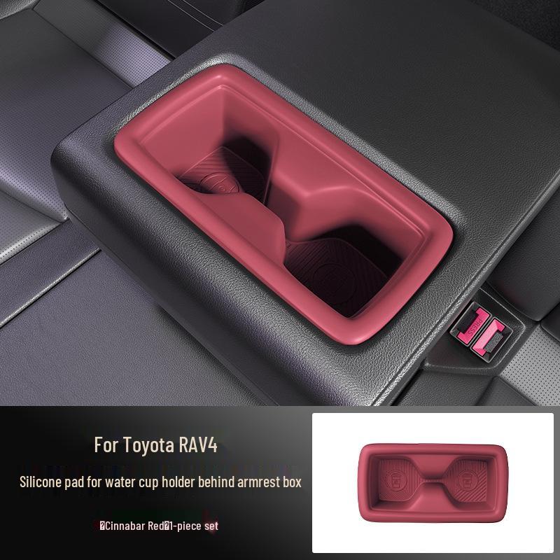 Silicone Mat for Toyota RAV4 (26 Models) Rear Cup Holder & Armrest Box