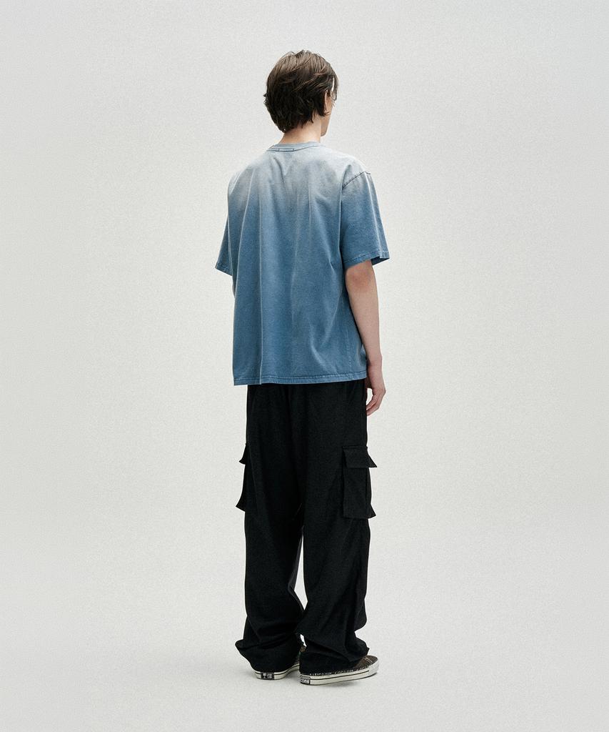 NOT4NERD 4 Effigy Bleach Washed T-Shirts - Blue