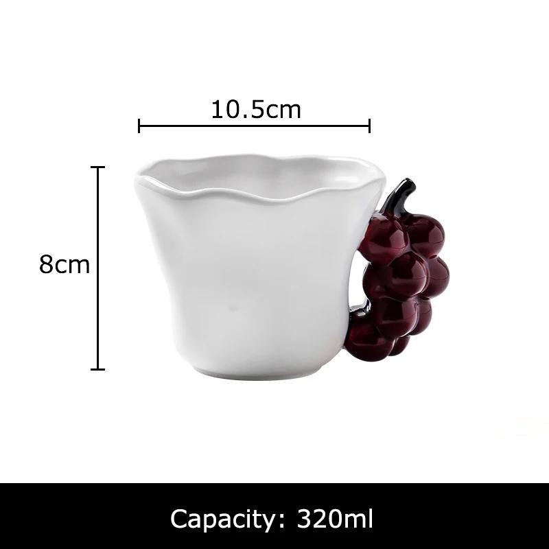 Simulated Fruits Handle Mug Fun Ceramic Cups Dining Table Coffee Mugs Afternoon Tea Teacup Water Cup Fruits Juice Container