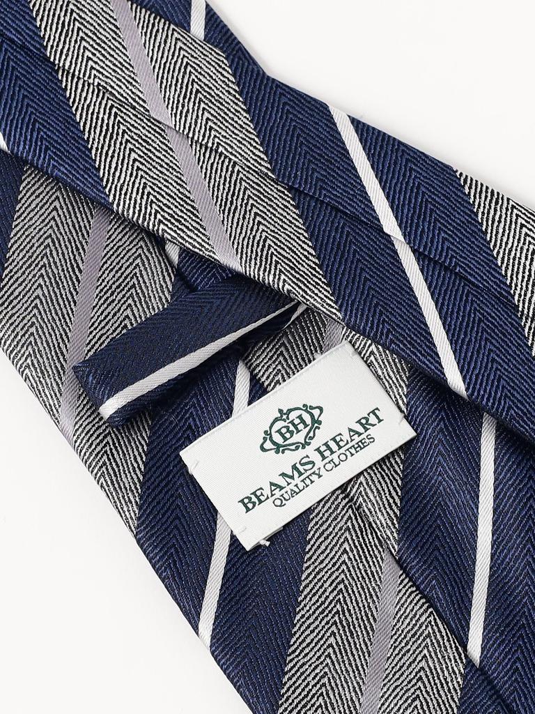 [BEAMS HART] Silk Striped Necktie, 26SS1, Men's, Grey, Free