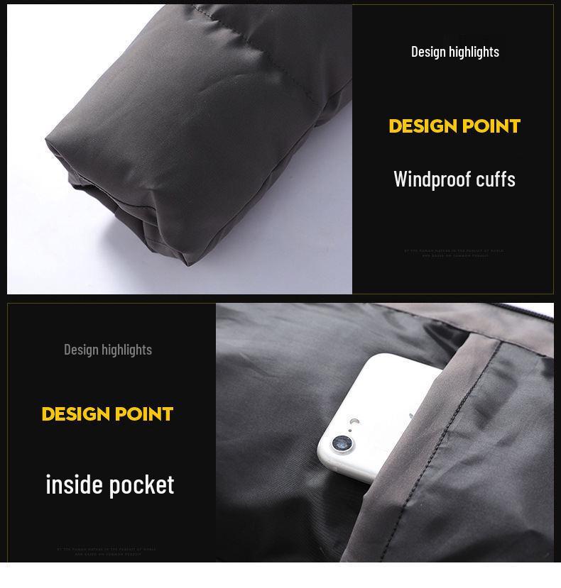 Męska Zimowa Bawełniana Kurtka z Kapturem 6XL - Luźna, Krótka, Codzienna Odzież Wierzchnia, Modny Design