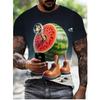 Men's T-Shirt Funny Fruit 3D Print Unisex Short Sleeve Cute Round Neck Pullover Tops Trend Streetwear Comfortable Men's Clothing