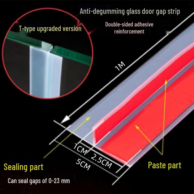 Yinuo Tech T-shaped Door Bottom Seal for Wood and Glass Doors