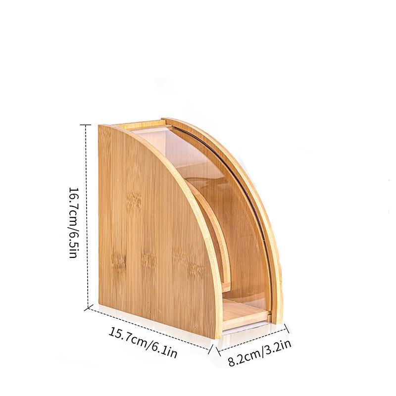 Bambusový držák kávového filtru Leeseph, stojan na uskladnění kávového papíru, obnovitelný stojan, stojan na zásobník na papírový filtr na kávu