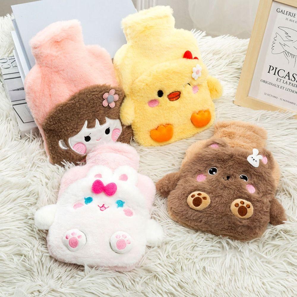 Removable Cartoon Warm Water Bag Cute Hand Warmers Warming Products Water-filling Bottle Belly