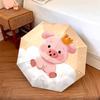 Pig Pattern, Automatic Folding Umbrella, Portable and Foldable Design, 8 Ribs, a Christmas or Birthday Gift.