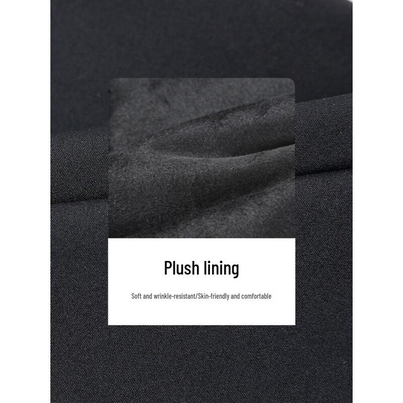 Caizi Herren Slim Straight-Leg Stretchhose mit Fleecefutter