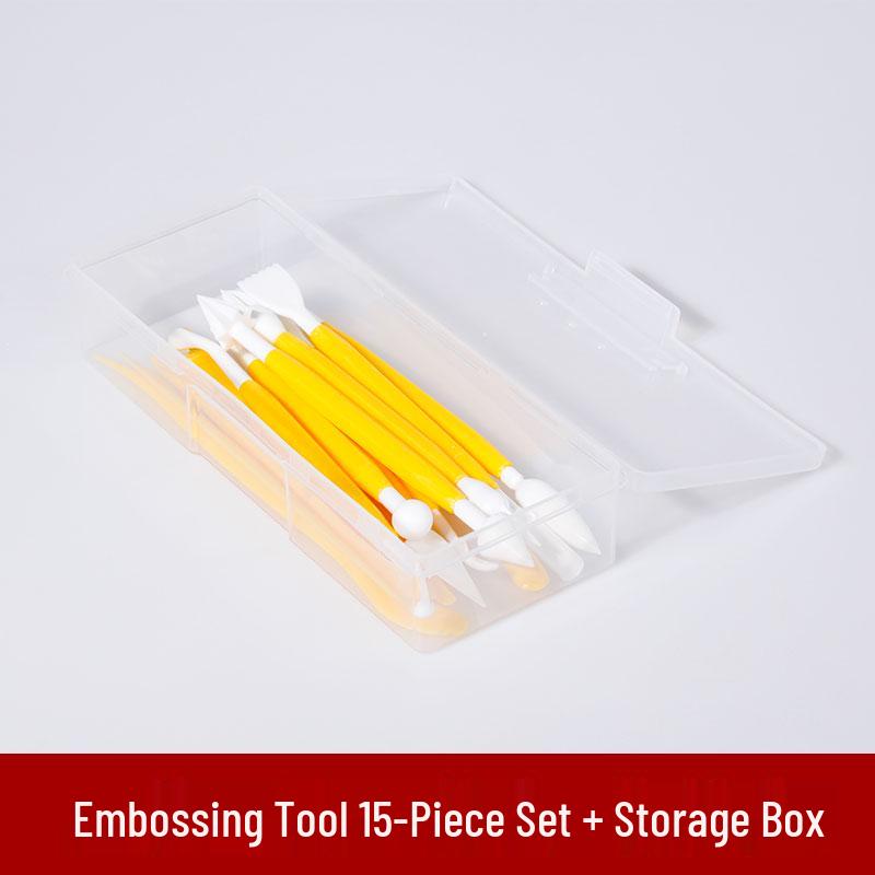 8-Piece Polymer Clay Sculpting Tool Set - Handmade Plastic Embossing Knives for DIY Projects